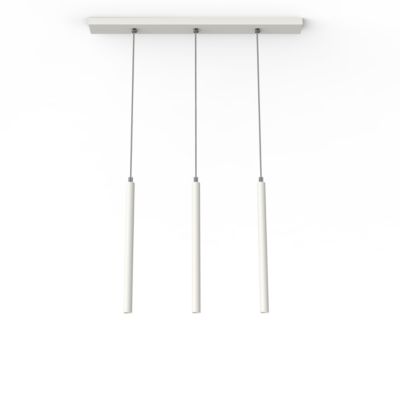 LUMICOM – STELO TRACK 3X Suspension, LED INTEGREE, 12.6W, 4000K, métal, blanc mat, H.40cm