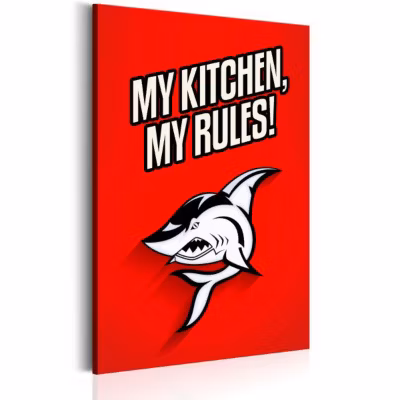 Tableau My kitchen, my rules 40×60 cm