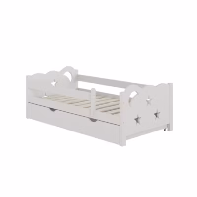 Vitalispa Lit pour enfant Blanc 70×140 cm avec tiroir, sans matelas