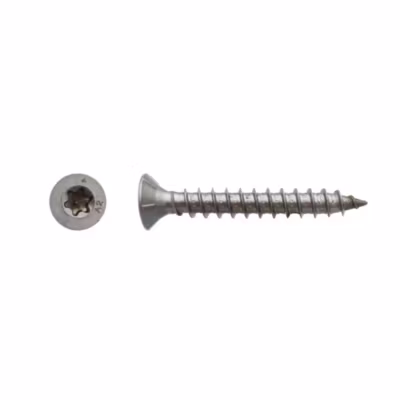 100 Vis Bois Tête Fraisée Torx T40 8 x 50 mm – Inox A2 – D-Work