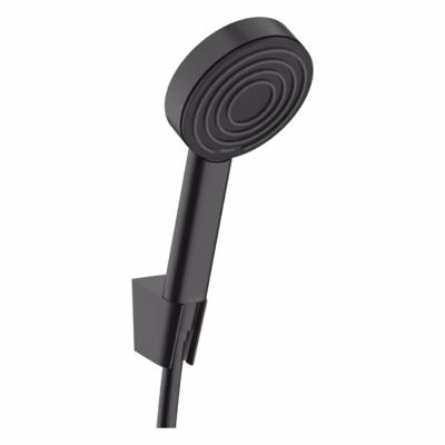 Ensemble support mural et douchette 105 1jet avec flexible 125 cm noir mat Hansgrohe Pulsify