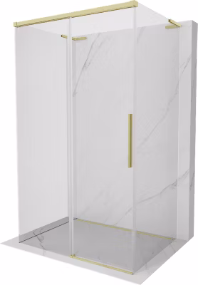 Mexen Rox-3S L cabine de douche 3 parois coulissante 120 x 100 cm, transparent, or brossé – 8C2L-120-100-55-00-3S
