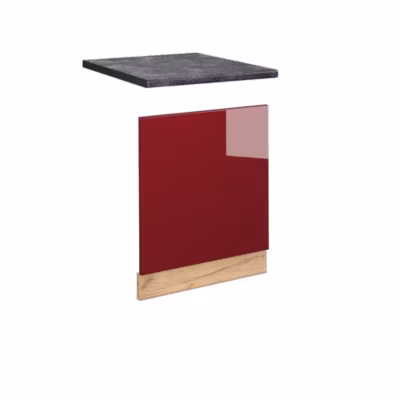 Vicco Façade Rouge bordeaux Haute brillance 60cm , PT Anthracite