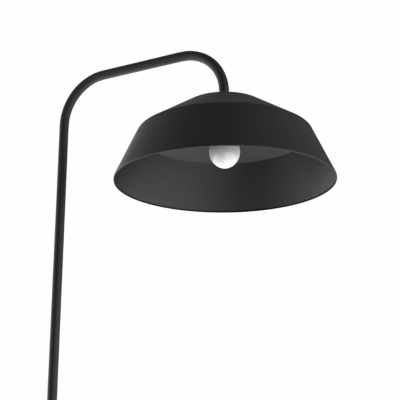 LUMICOM – TOKYO Lampadaire, 1xE27, max 42W, métal, noir brillant, D.35cm x H.165cm