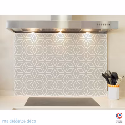Crédence cuisine fond de hotte Etoile – Verre trempé – L 90 cm x H 70 cm – MaCrédenceDéco