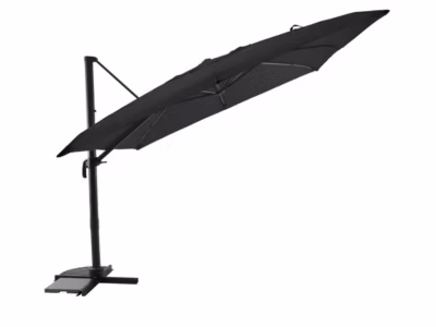 Parasol déportée 3 x 3 m inclinable 5 positions Anthracite – Jardideco