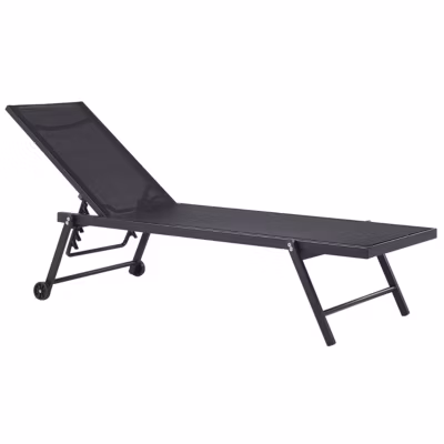 Chaise longue  enmétal noir PORTOFINO