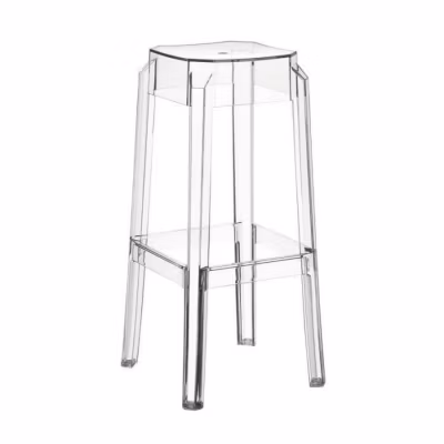Tabouret de bar BRESSOLLES CLP Transparent 75 cm empilable
