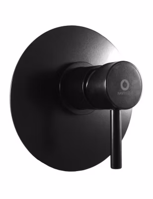 Mitigeur douche encastrable SEINA en laiton noir 15 cm