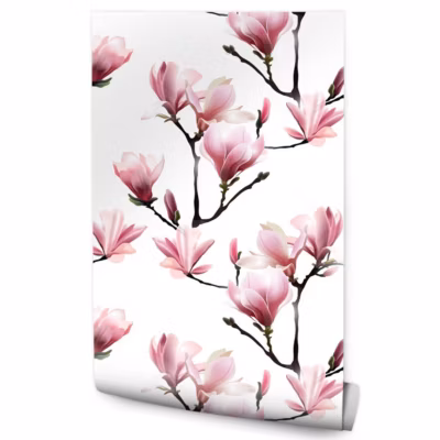 Papier Peint MAGNOLIA Fleurs Plantes Pour La Chambre