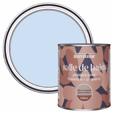 Peinture Bleue pour Boiseries de Salle de Bains, Brillante – RUST-OLEUM – Bleu poudré 750ml