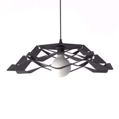 LUMICOM – MIGRA Suspension, 1X E27, max 42W, métal, noir mat, D.60cm