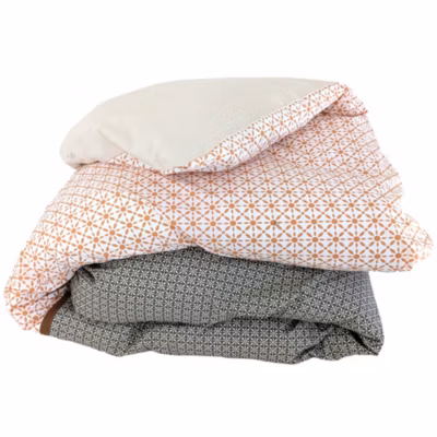 Housse de couette 140×200 cm percale coton GABIN marron