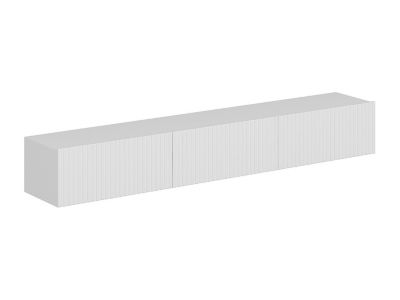 Meuble TV suspendu avec 3 portes – Blanc – DANTAY