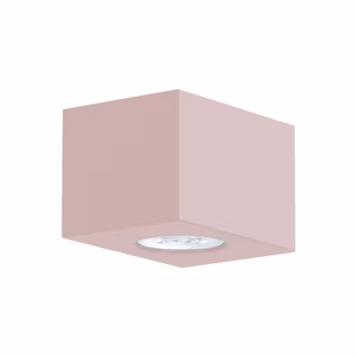 LUMICOM – MANHATTAN S Plafonnier, 1X GU10, max 33W, métal, rose, 10x10cm