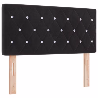 Tête de lit LED avec bandes LED Noir 90 cm Velours vidaXL