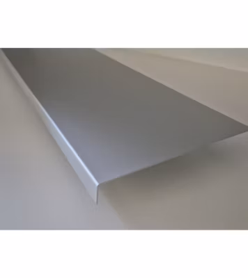 Bande de rive Anodisé, épaisseur 1 mm, 1 pli retour 2,5 cm , Largeur  28 cm , Longueur 140 cm