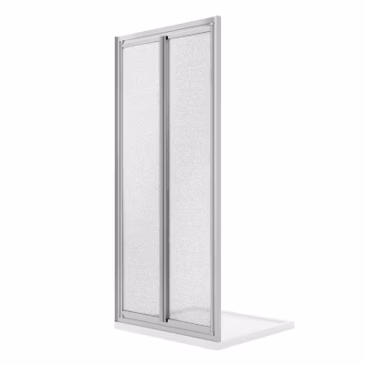 Porte de Douche 90CM H198 Verre Opaque Ouverture Saloon 2 Parois Pivotantes mod. West