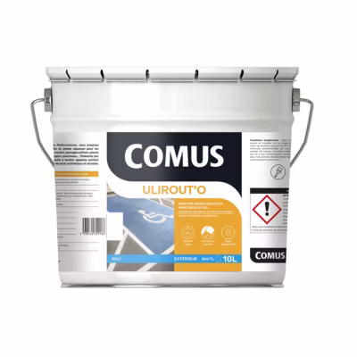 ULIROUT&rsquo;O BLANC 10L – Peinture pour signalisation et marquage routier en phase aqueuse – COMUS