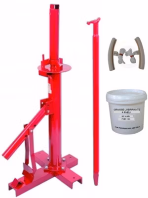 Démonte Pneu manuel Auto 13 à 21&Prime; + 2 Protections Jante + Graisse Pneu 1kg