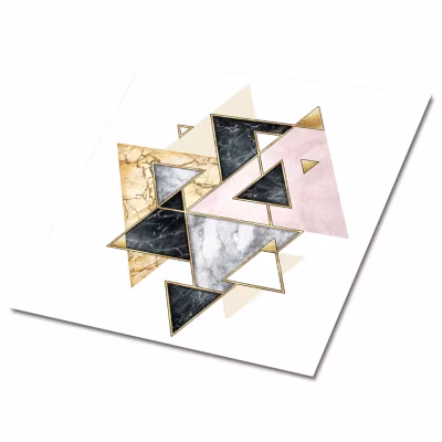 Carreaux vinyle Tulup 30×30 cm Triangles géométriques 9 pcs