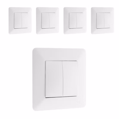Lot de 5 va et vient doubles Artezo – Blanc – Zenitech
