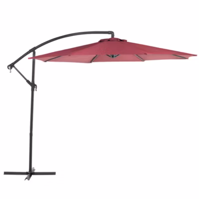 Parasol déporté 300 cm RAVENNA Rouge Bordeaux