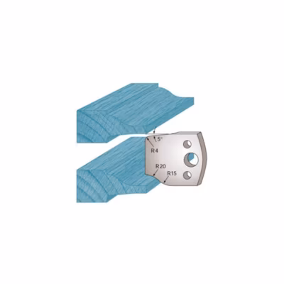 Jeu de 2 fers profilés Ht. 40 x 4 mm plate-bande M100 pour porte-outils de toupie – Diamwood