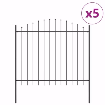 Clôture de jardin 5 pcs Gris 170 x 165 cm vidaXL