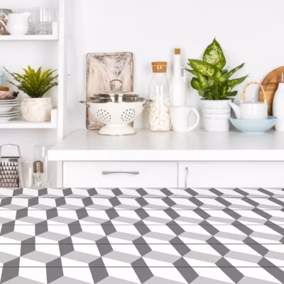 Stickers adhésif décoration Meuble – 24 STICKERS CARREAUX DE CIMENT MEUBLE DESIGN GERALDIENA – 24stickers10x10cm