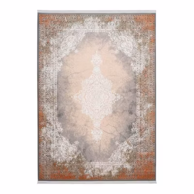 Tapis vintage avec franges doux pour salon Trocadero 150×80 CM – Multicolore