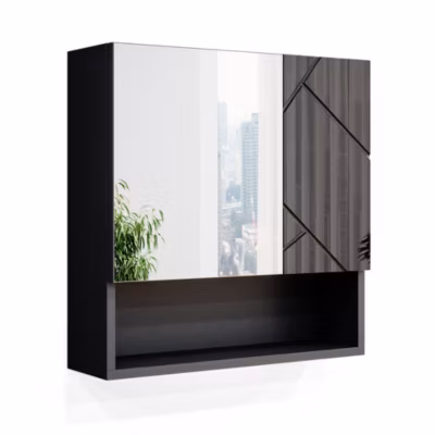 Vicco Armoire de toilette Anthracite Haute brillance 54x55cm