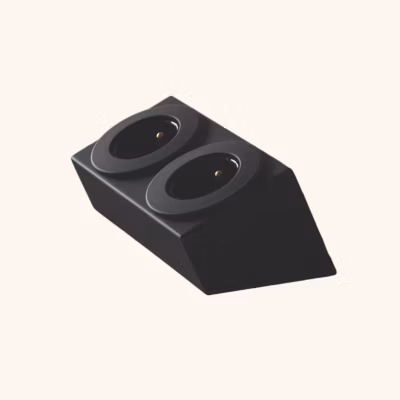 Prise cuisine BARRY – Double prise Soft Touch noir
