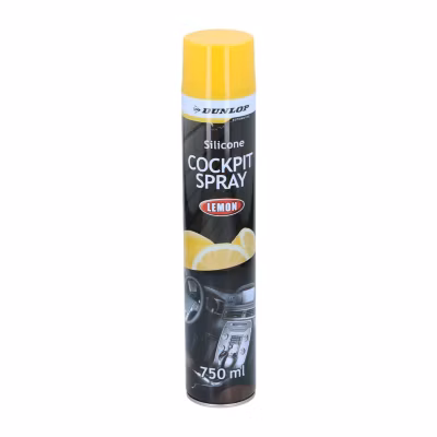 DUNLOP Spray Cockpit 750ml Citron, Nettoyant Auto Parfum Frais, Fini Brillant, Entretien Intérieur & Tableau de Bord