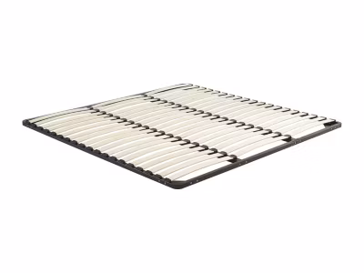 Sommier cadre à lattes 200 x 200 cm – 3×19 lattes – Sans pieds – Noir – KALISTA de YSMÉE