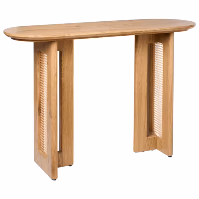Table d&rsquo;entrée méditerranéen enbois d&rsquo;ingénierie marron KARLO