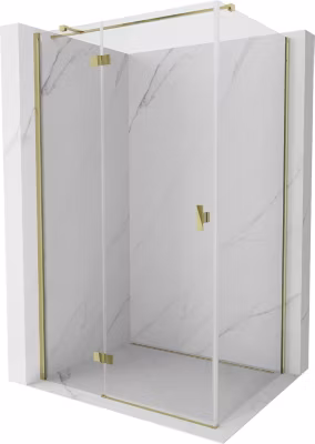 Mexen Mist-H T cabine de douche battante gauche 70 x 90 cm, transparent, or – 8A5T-070-090-50-00-L