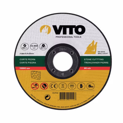 Disque à tronçonner la Pierre Diamètre 230 mm Alésage 22,5 mm VITO