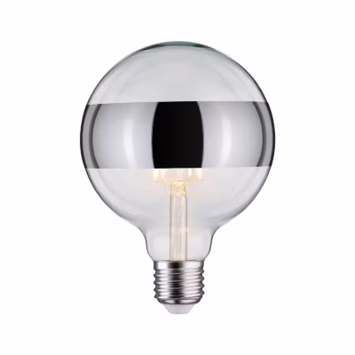 LED G125 anneau réfléch 600lm E27 2700K 6,5W 230V Argent gradable