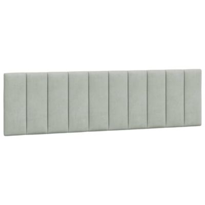 Coussin de tête de lit Hanko gris clair 180 cm velours vidaXL