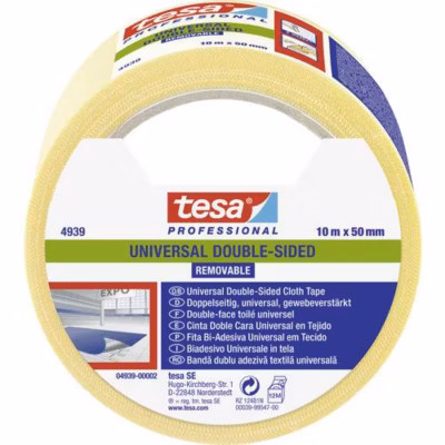 tesa UNIVERSAL REMOVABLE 04939-00002-11 Ruban de pose double-face amovible 50 mm x 10 m