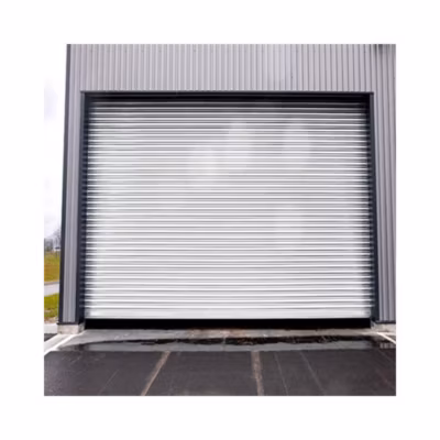 Rideau Métallique Blanc RAL9010 Motorisé 220V Lames Pleines 7/10ème L2000 H3500 CLASSIC
