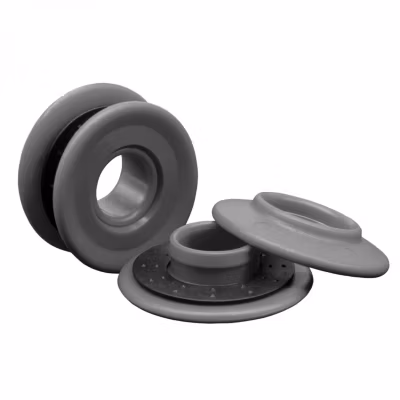 Lot de 10 oeillets à clipser pour bâche à bulles ou autres types de bâches  – Gris – Linxor