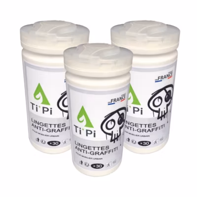 Lot 3 x boîte de 30 lingettes décapantes anti graffitis pour mobilier urbain – Polyvalentes -Sans rinçage