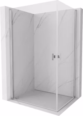 Mexen Mist-B Duo cabine de douche pivotante 85 x 80 cm, transparent, chrome – 8A2-085-080-01-00