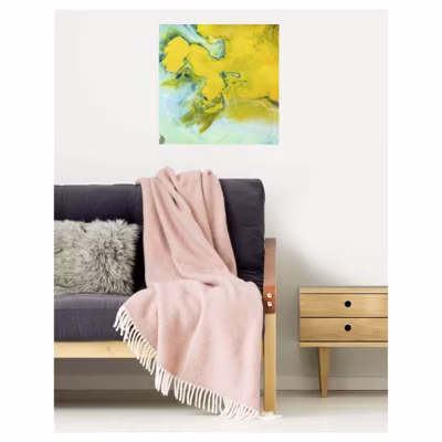 Poster intissé YELLOW PIGMENTS 50 x 50 cm – Décoration intérieure HD