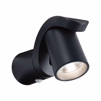 Applique d&rsquo;extérieur LED Cuff Détecteur de mouvement crépusculaire (IR) IP44 76x217mm 3000K 10W 700lm 230V 70 Anthracite Aluminium