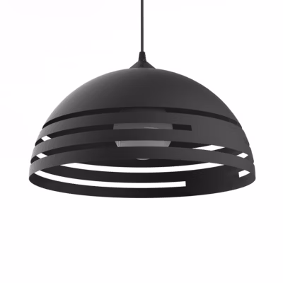 LUMICOM – CIRCUIT Suspension, 1XE27, max 42W, métal, matt black, D40cm