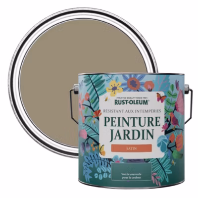 Peinture Marron pour Jardin et terrasse, Finition Satinée – RUST-OLEUM – Café deluxe 2,5 L