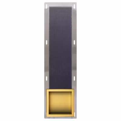 Balneo Distributeur papier-toilette encastrable 72×19,5×12,1cm, acier inoxydable, finition gold, WALL-BOX PAPER 3
